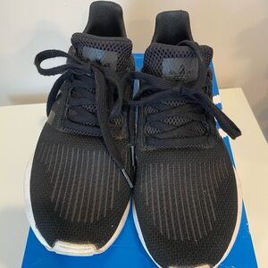 Adidas Black and White Swift Run Sneakers